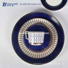 Blue eco-friendly porcelana europeia Aberlt cerâmica dinnerwares